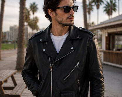 Vex Leather Biker Jacket