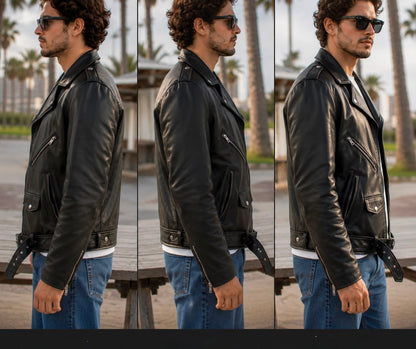 Vex Leather Biker Jacket