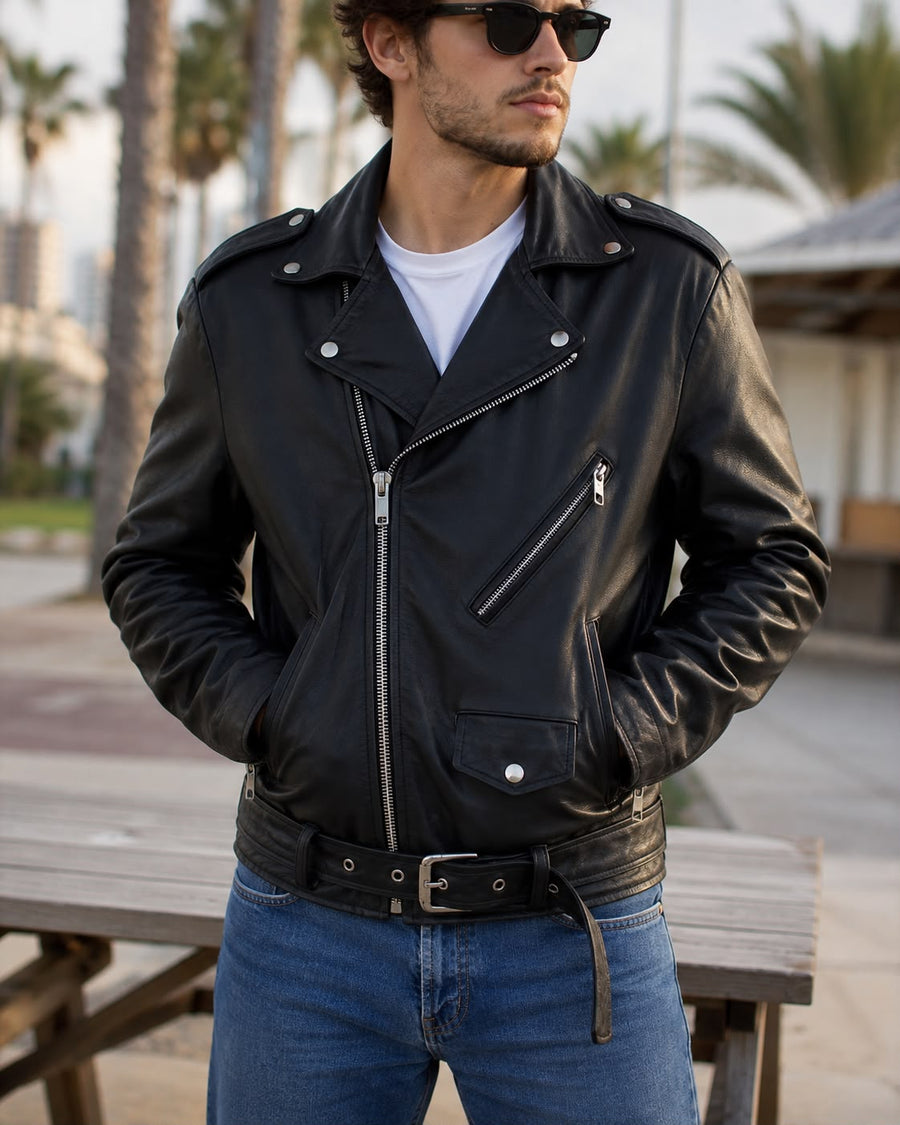 Vex Leather Biker Jacket