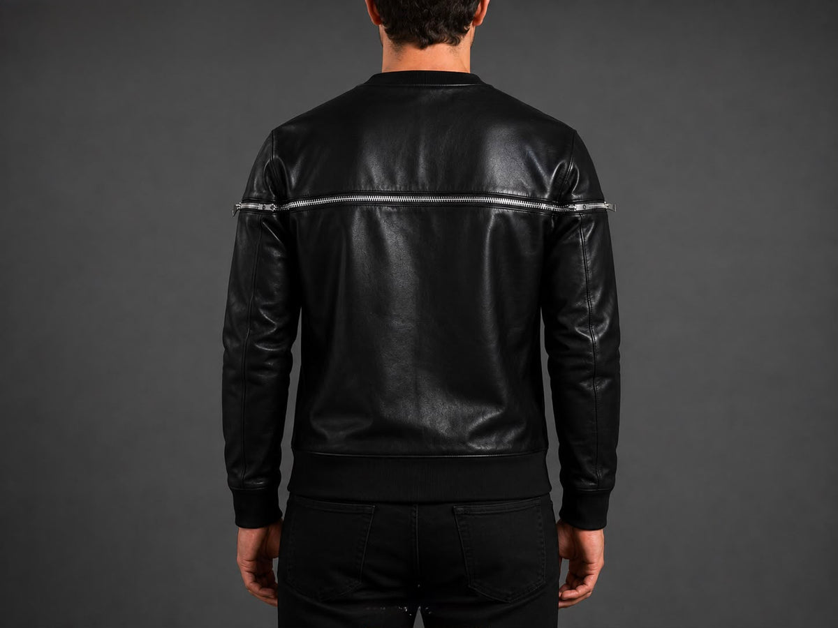 AXIOM LEATHER SWEATSHIRT