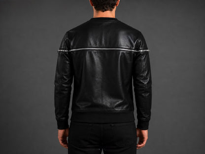 AXIOM LEATHER SWEATSHIRT