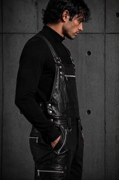 VEXED — Leather Bib Overall