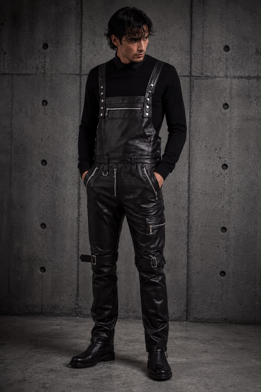VEXED — Leather Bib Overall